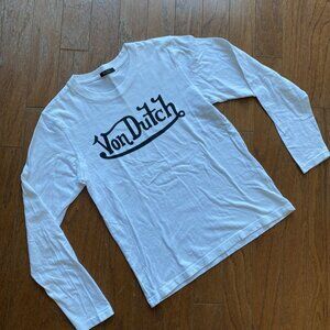 Von Dutch White Longsleeve Tee Mens Size Medium